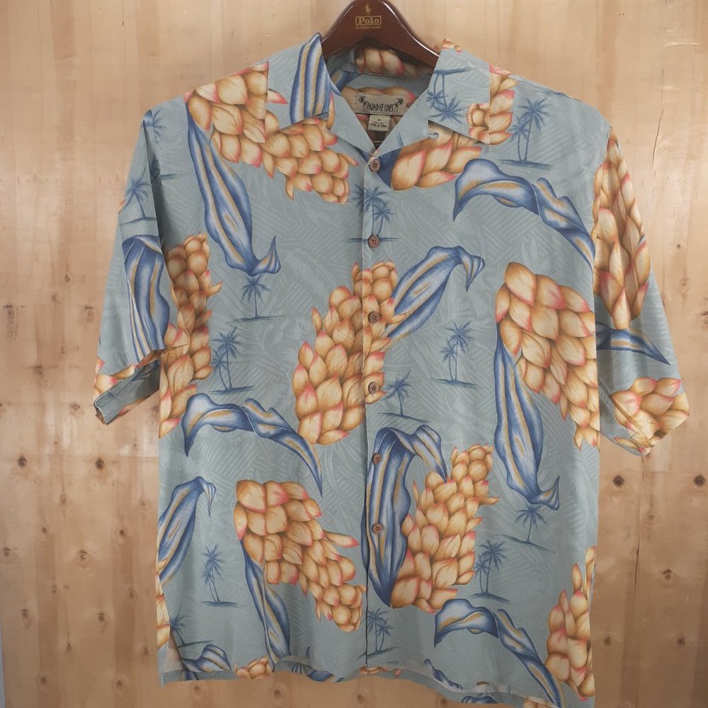 Vintage (VERY RARE) Paradise Cove 100% Silk Hawaiian Shirt XL